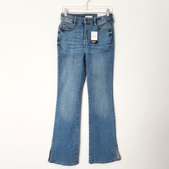 Nine West Denim - Nine West Sculpting Denim Jeans NWT Size 4 Bootcut Medium‎ Blue High Rise Slit